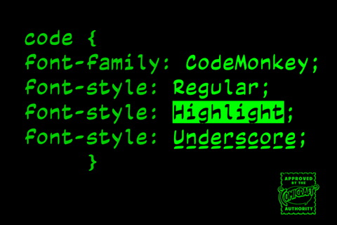 Code Monkey Constant font