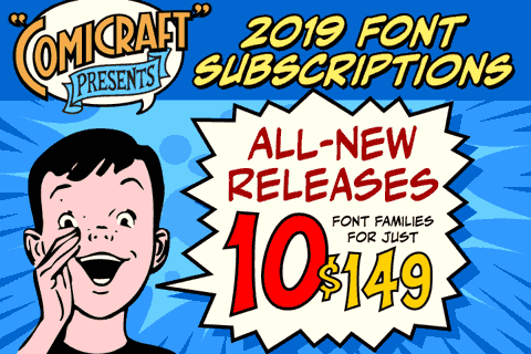 One Year ALL-NEW Font Subscription for 2019