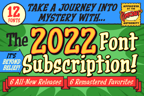 One Year ALL-NEW Font Subscription 2021
