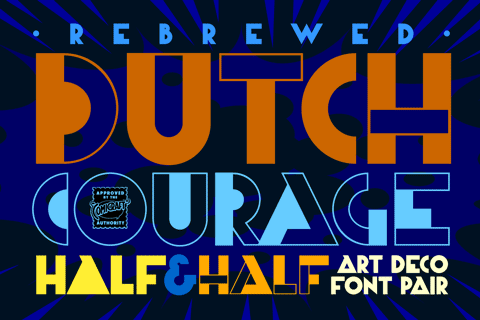 Dutch Courage Half&Half font