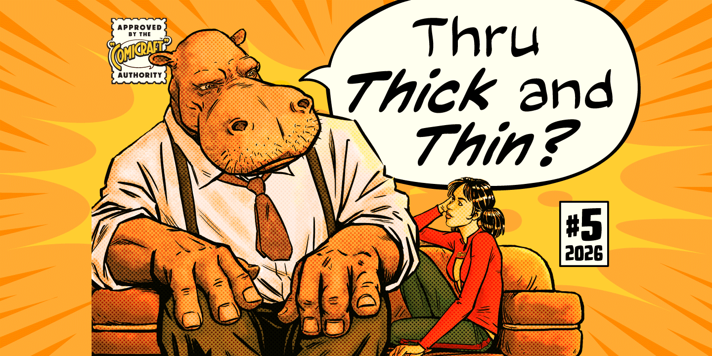 Thru Thick and Thin font